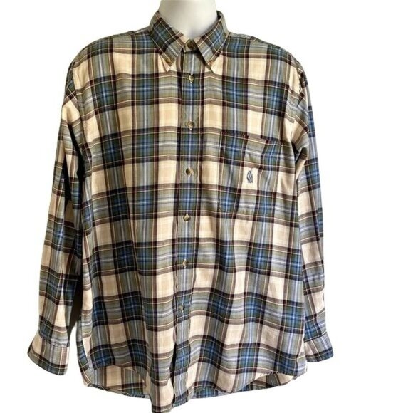 Nautica Cotton Long Sleeve Button Down Shirt Large - Picture 2 of 9